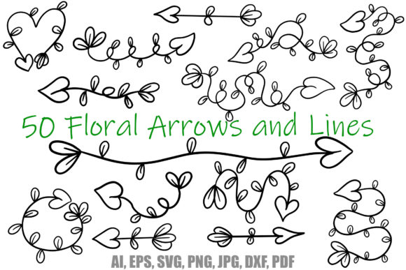 50 Floral Divider Leaf Arrow Lines Swirl: Elevate Your Designs