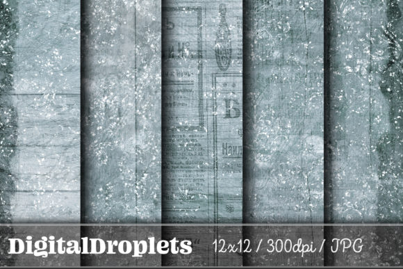 Elegant Vintage Vol. 15: Glittered Damask Paper Set