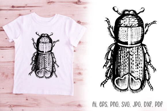Hairy Beetle Bug Logo Illustration SVG: A Versatile Asset