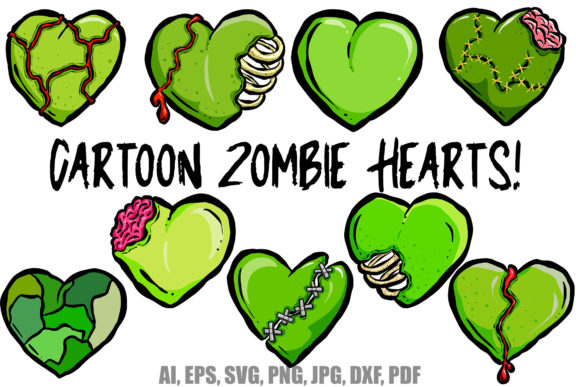 Zombie Love Hearts: A Spooky SVG Collection for Halloween